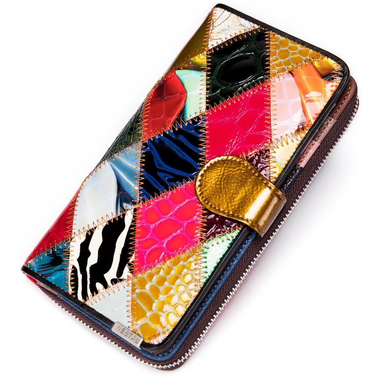 Women's High-grade Leather Large Three-fold Cowhide Ladies Wallet