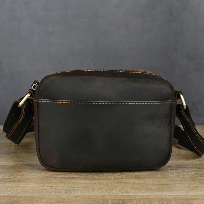 Men's Ancient Hipster Crazy Horse Leather Genuine Retro Men's Bags