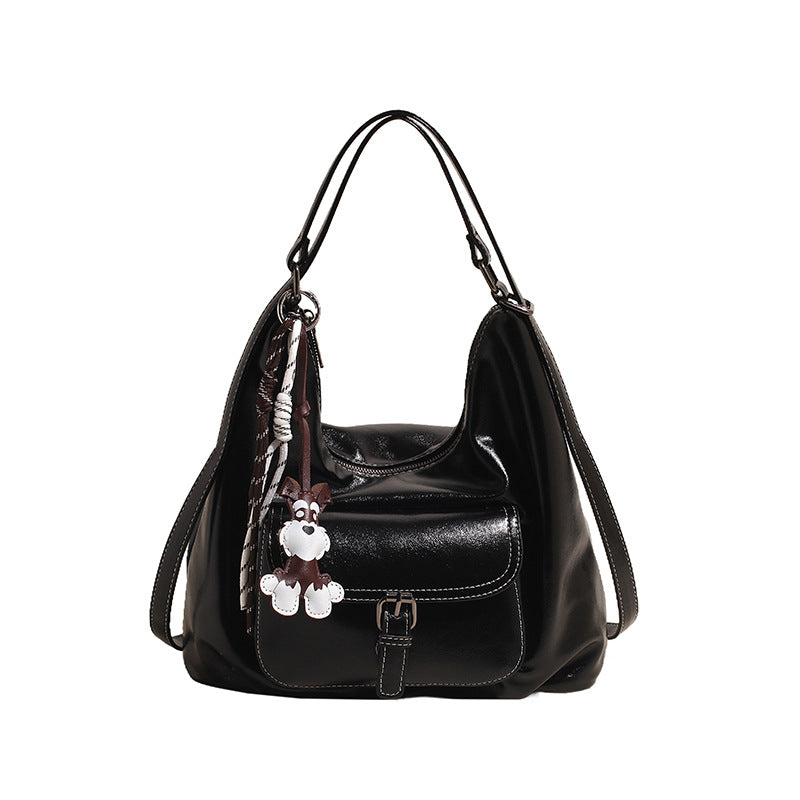 Women's Style Large Capacity Soft Leather Commuter Women's Shoulder Bag