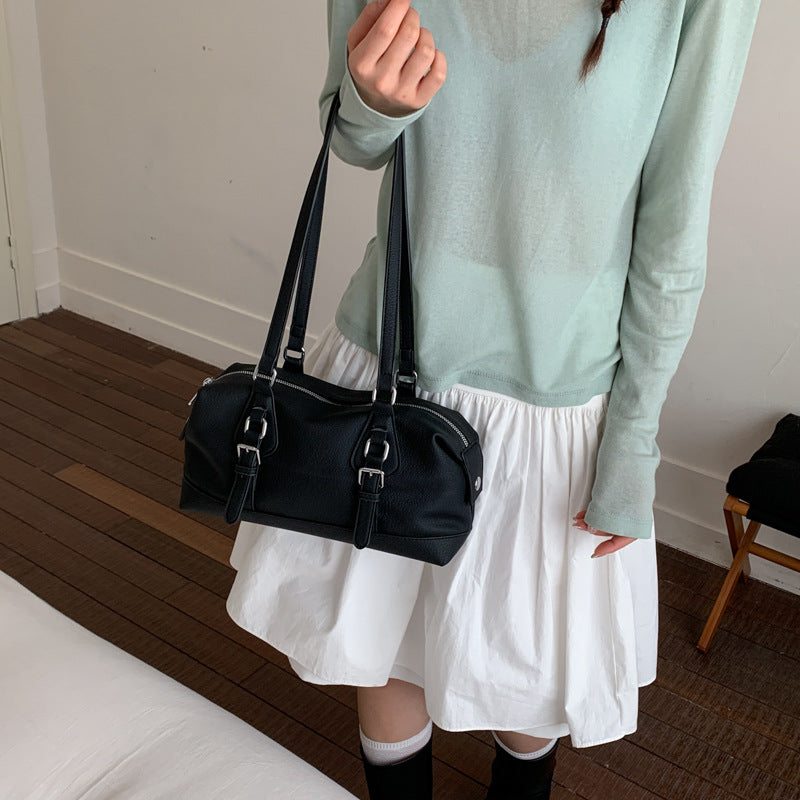 Women's Niche High-grade Simple Commute Bowling Large Capacity Women's Shoulder Bag