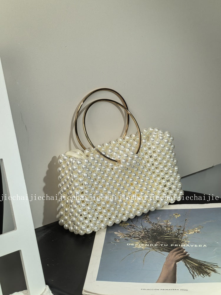 Women's Design Affordable Luxury Fashion High-grade Handmade Beaded Weave Women's Handbag