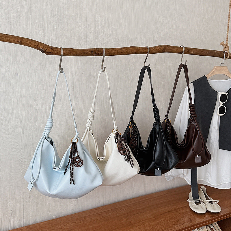 Women's Minority Large Capacity Soft Leather Commuter Underarm Shoulder Bags