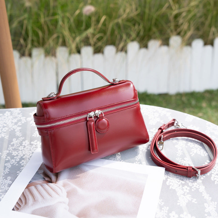 Women's Trendy Textured Simple Versatile Retro Women's Shoulder Bag