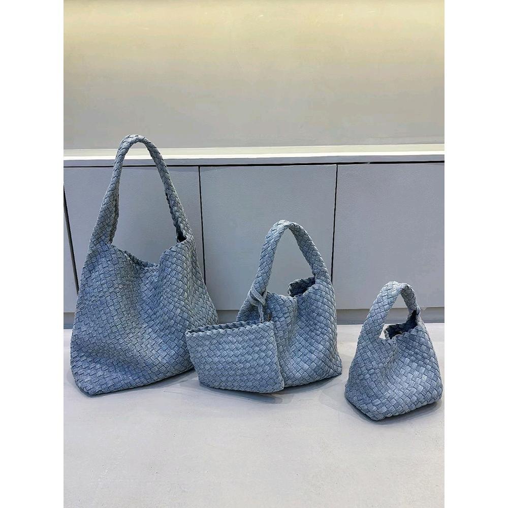 Handmade Denim Woven Fashionable Chain Vegetable Bags