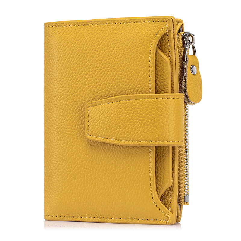 Genuine Leather Cowhide Swiping High Sense Ladies Wallet
