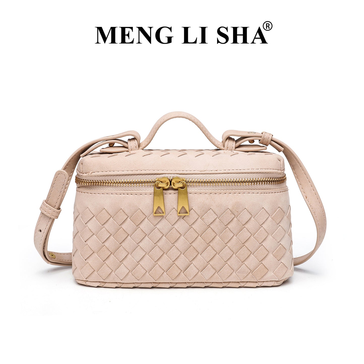 Retro Frosted Hand-woven Lunch Box Trendy Women's Shoulder Bag