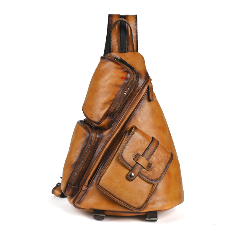 Men's Retro Large Capacity Soft Leather Multifunctional Shoulder Bags