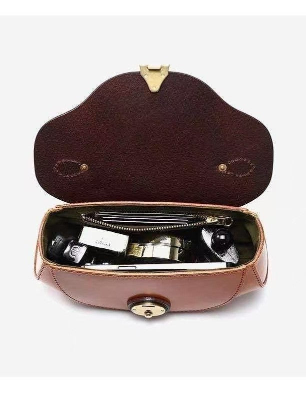 Women's Saddle Design Boat Versatile Retro Women's Handbag