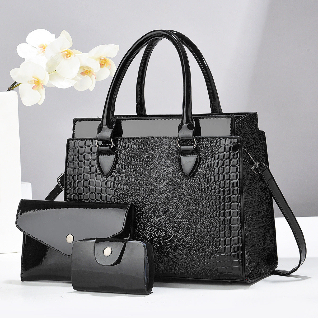 Women's City Alligator Print Mother Three-piece Women's Handbag