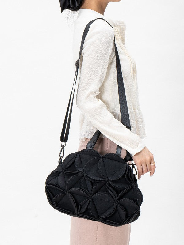 Women's Design Flower Shape Stitching Floral Three-dimensional Women's Shoulder Bag