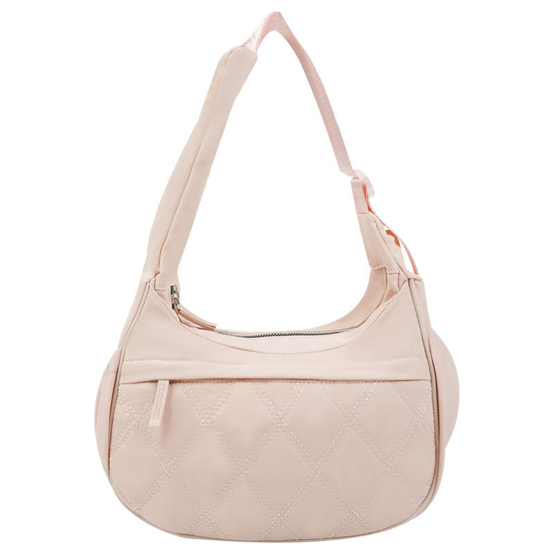 Women's Retro Rhombus Sewing Leisure Commute Niche Women's Shoulder Bag