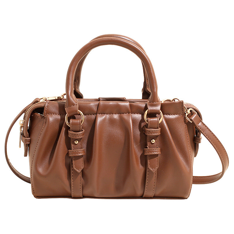 Women's Retro Minority Spring Portable Boston Fashionable Small Square Bag
