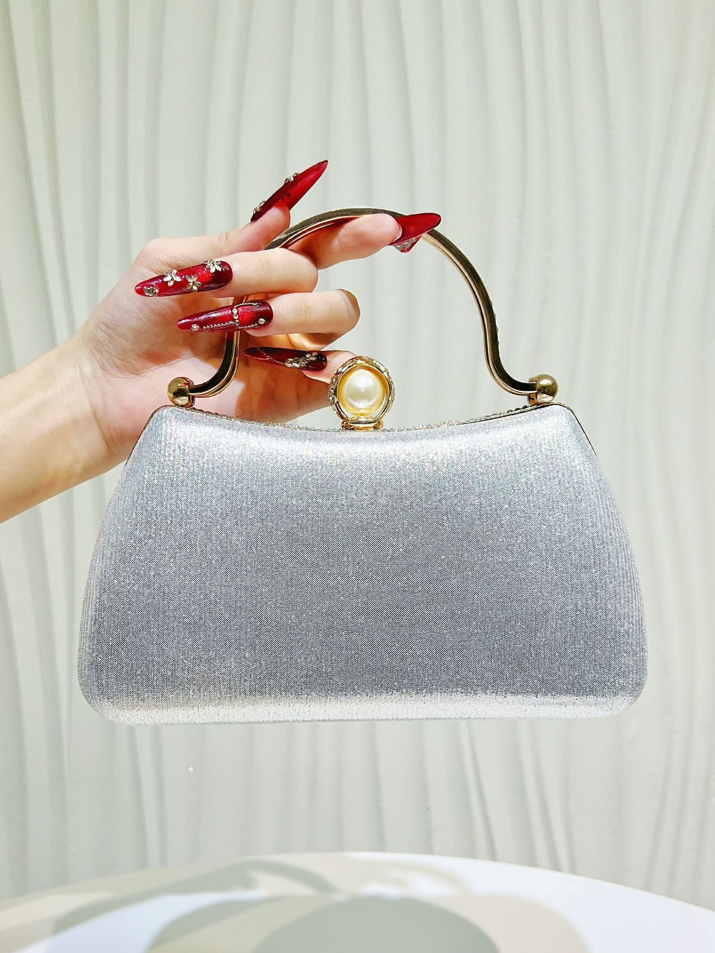 Graceful Pearl Diamond Fashion Banquet Clutch Bags