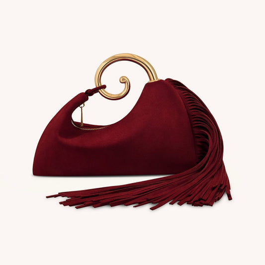 French Elegant Metal Cloud Dinner Early Women's Handbag