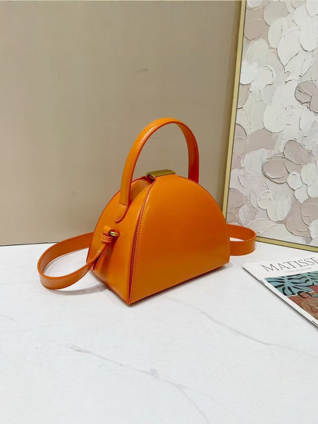 Women's French Style Semicircle Box High-grade Portable Niche Women's Handbag