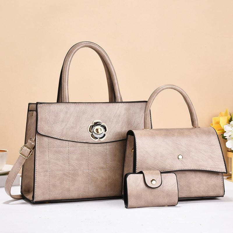 Casual Graceful Popular Women's Textured Three-piece Handbags