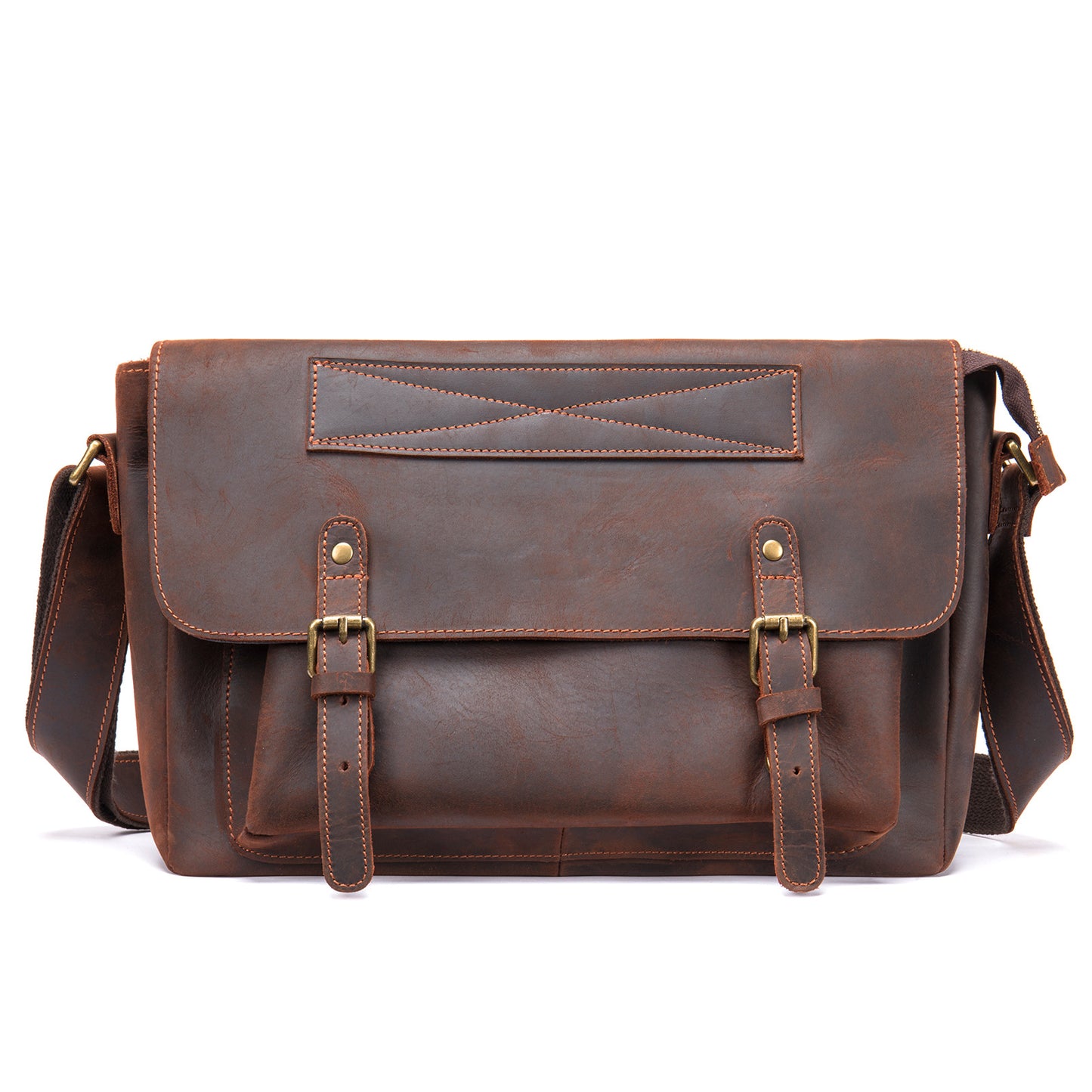 Men's Leather Fashion Crazy Horse First Layer Cowhide Men's Shoulder Bag
