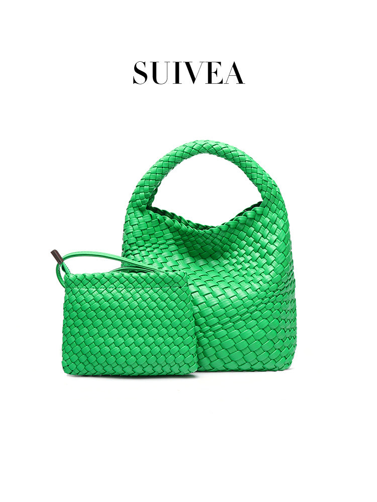 Women's Macaron Vegetable Basket Female Woven High-grade Fashion Portable Bags