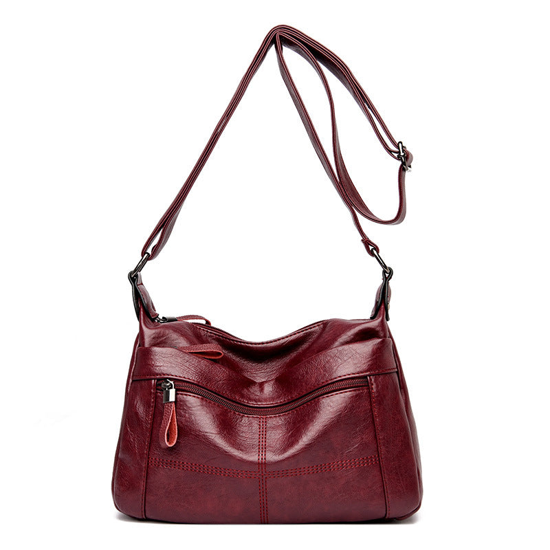 Women's Large Capacity Mom Retro Soft Women's Shoulder Bag