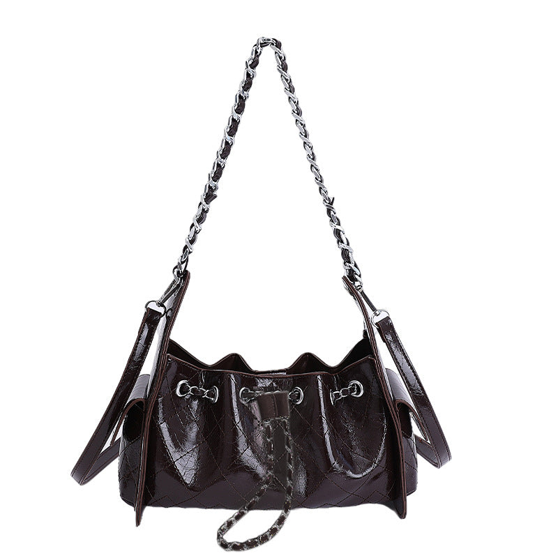 Popular Chain Drawstring Niche Female Summer Women's Shoulder Bag