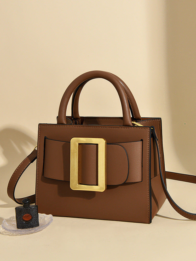 Women's Retro Style Korean Fashion Portable Solid Color Bags