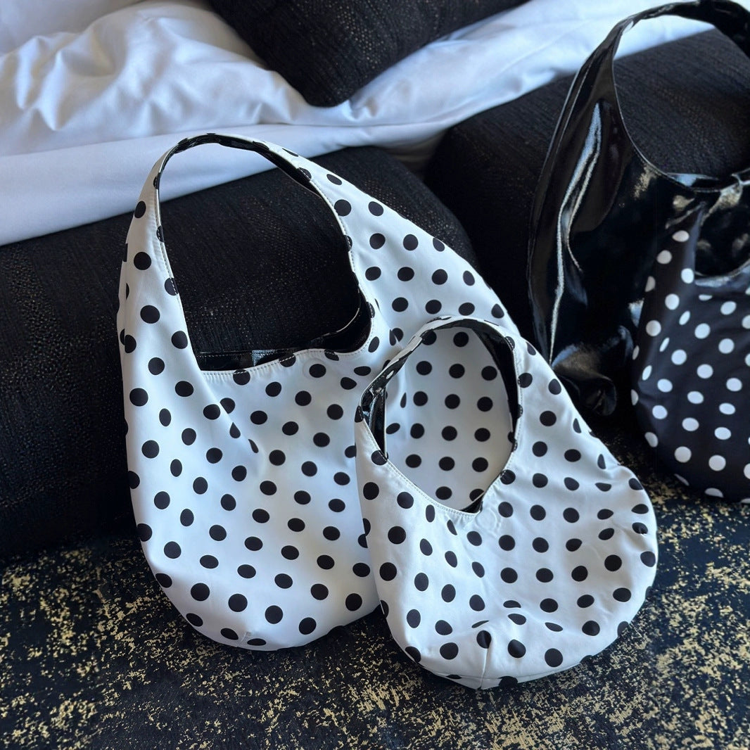 Women's Cute J Street Polka Dot Underarm Large Bags
