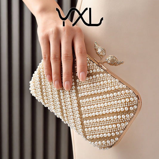 Women's Fashion Pearl Party Formal Dress Banquet Dinner Bag
