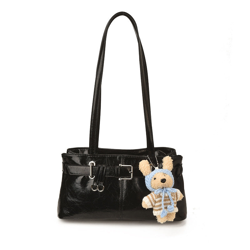 Women's Simple Retro Underarm Advanced Texture Commute Korean Shoulder Bags