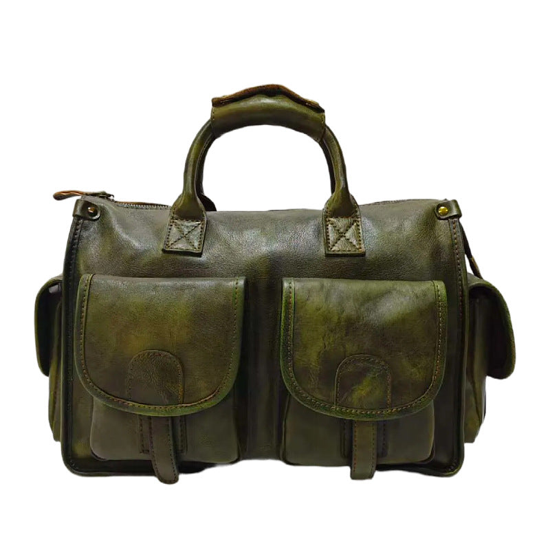 Color Leather First Layer Vegetable Tanning Bags