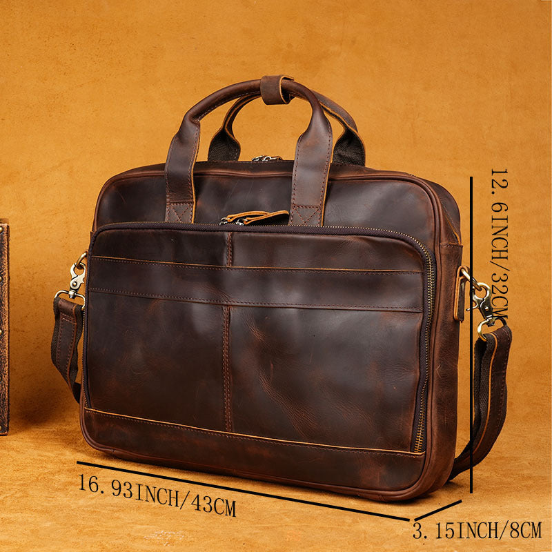Men's Business Computer Large Capacity Practical Genuine Leather High Men's Tote