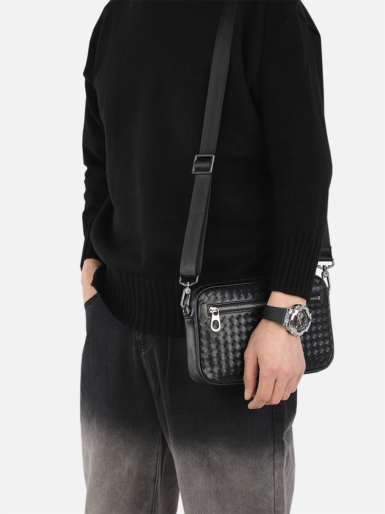 Popular Men's Stylish Fashion Woven Clutch Shoulder Bags