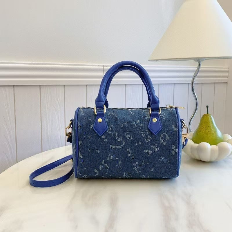 High-quality Donkey's Versatile Vintage Printed Boston Handbags