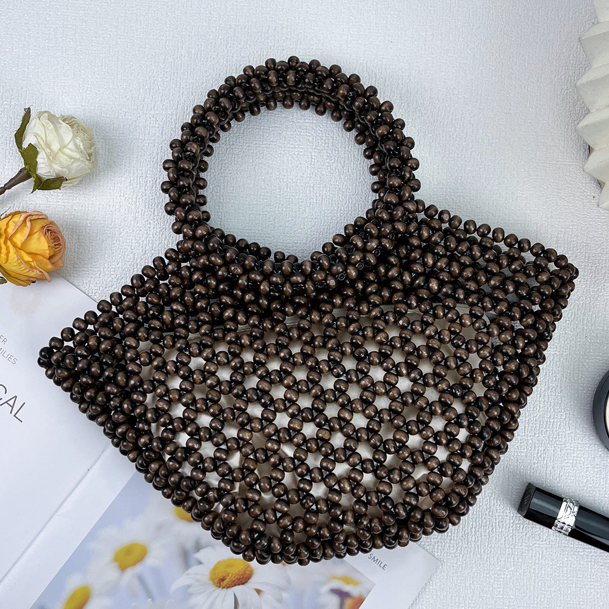 Design Handmade Beaded Weave Retro High-grade Women's Handbag
