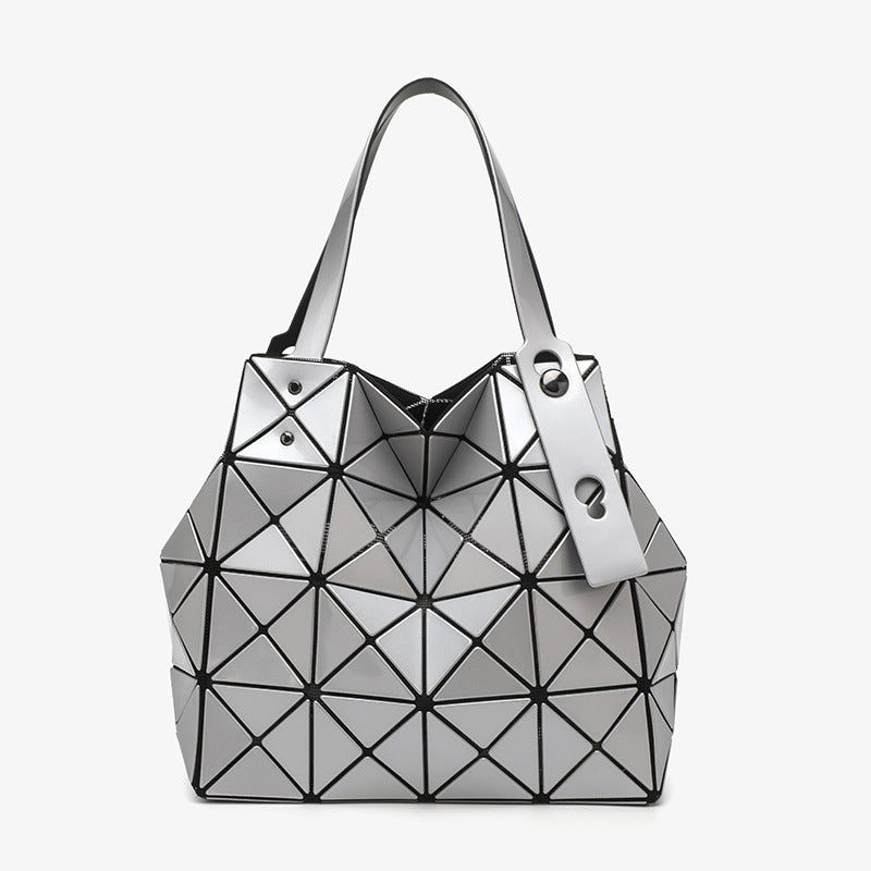 Box Fashion Geometric Stitching Diamond Quilted Tote Bags