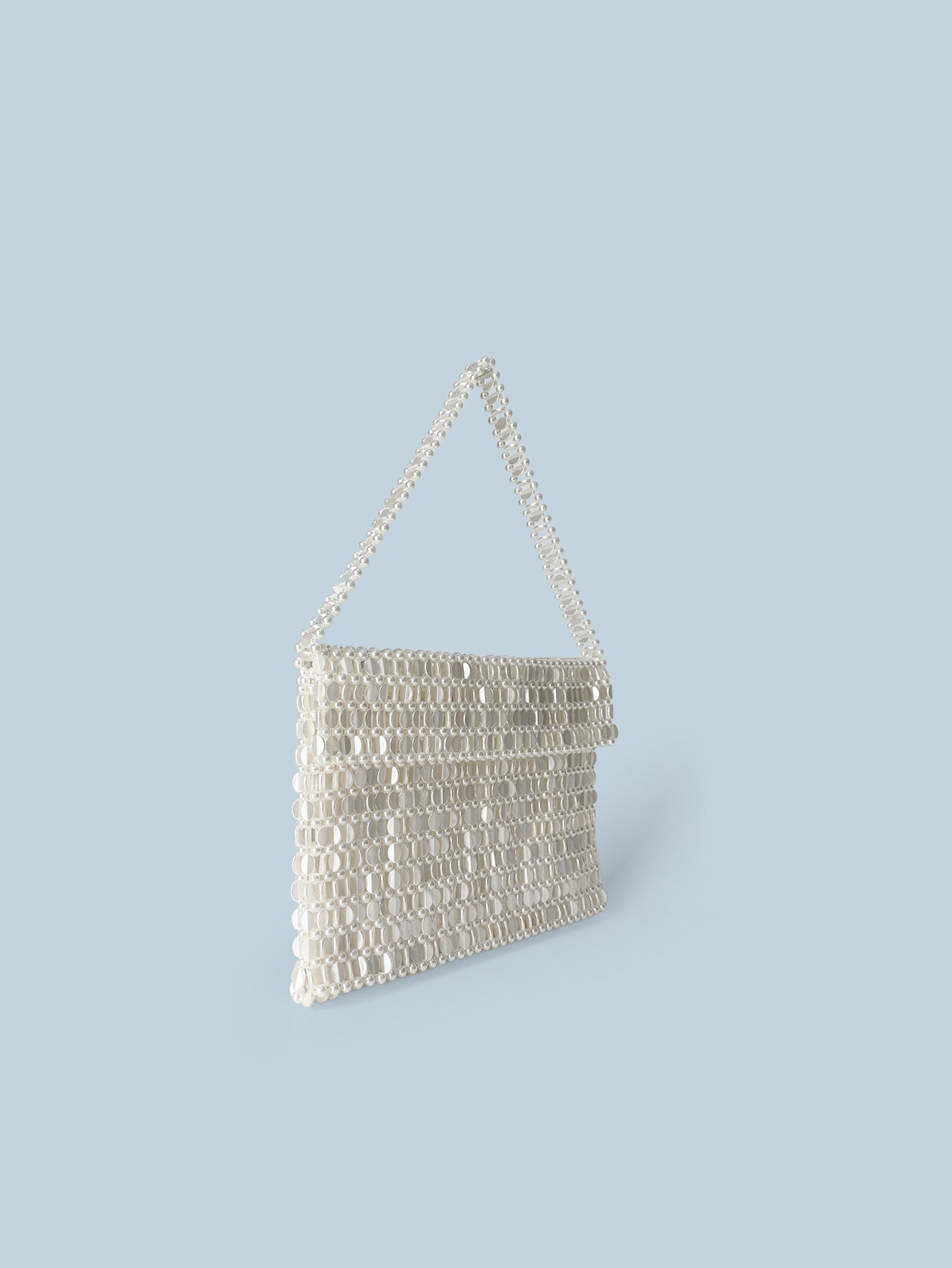 Women's Melon Seeds Beads Woven Large Capacity Portable Underarm Flip Handmade Women's Handbag