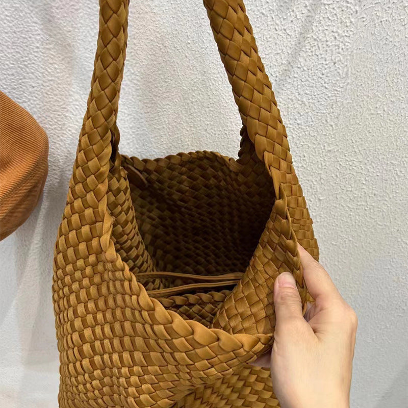 Women's High-grade Handmade Nylon Woven Neoprene Large Capacity Bags