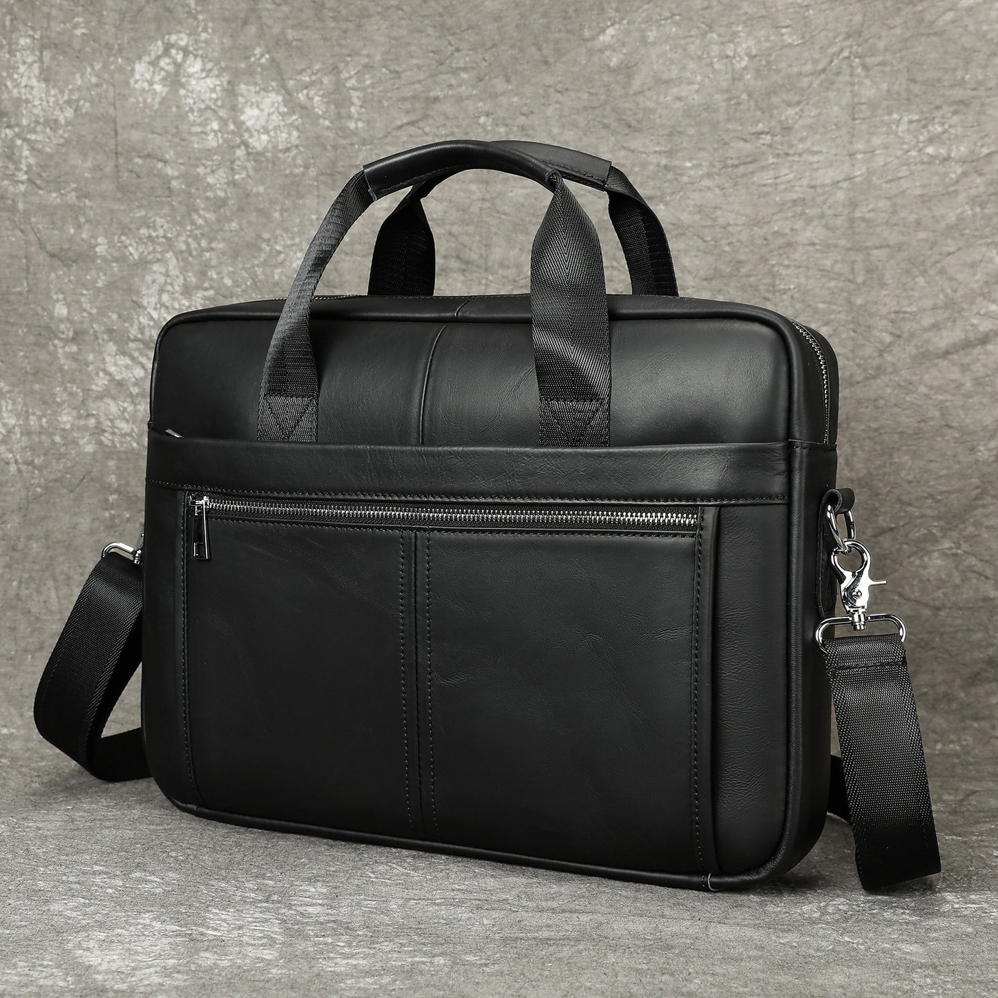 Men's Genuine Leather Business Large Capacity Computer Men's Briefcase
