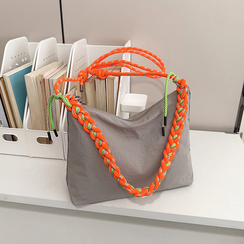 Korean Style Nylon Cloth Personalized Female Minority Braid Rope Bags
