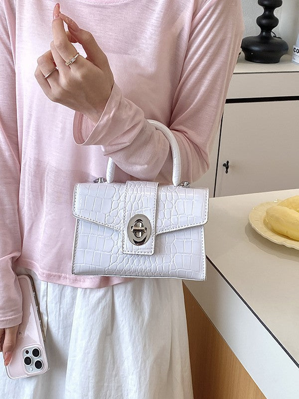 Women's Niche Advanced Texture Portable Crocodile Pattern Small Square Bag
