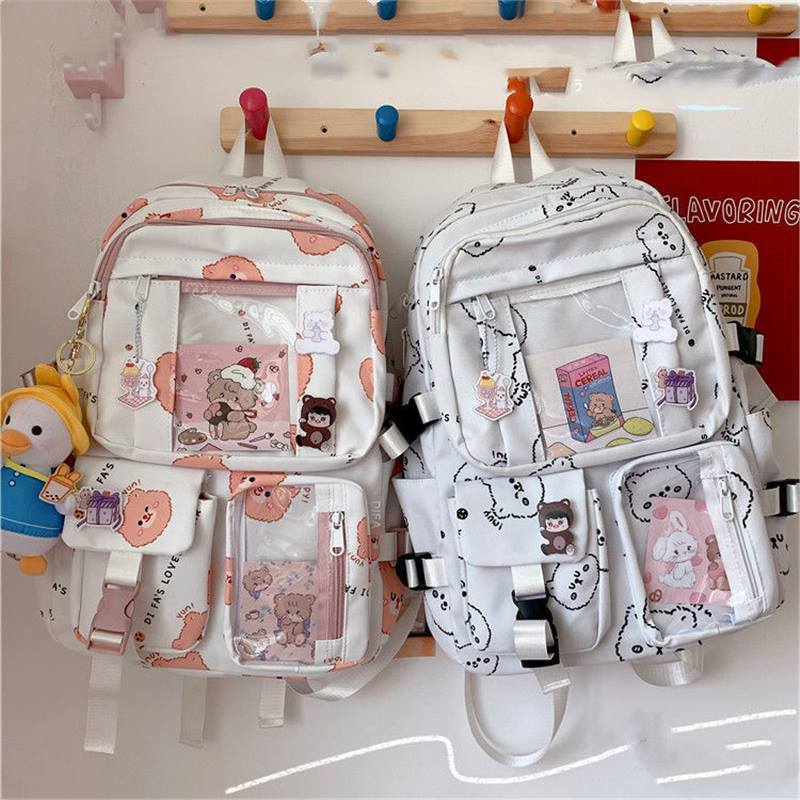 Pretty Cute Bear High Easy Matching Backpacks