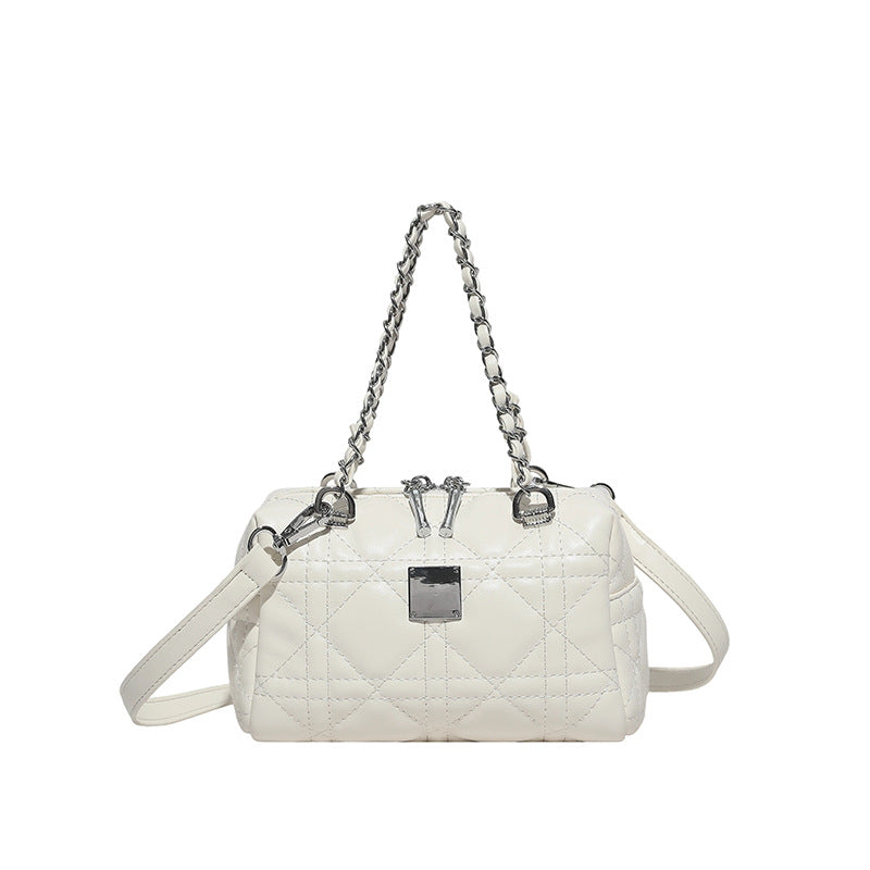 Women's Chain Boston Pillow Fashion Embroidery Thread Women's Handbag