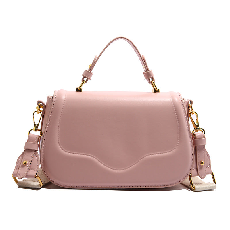 Women's Fashion Winter Simple Wide Strap Advanced Small Square Bag