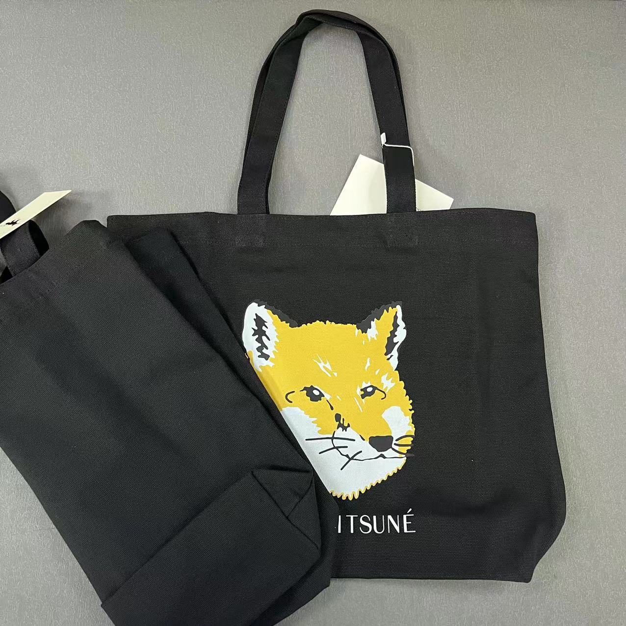 Women's & Men's Fox Head Printed Fashion Canvas Tote Bag