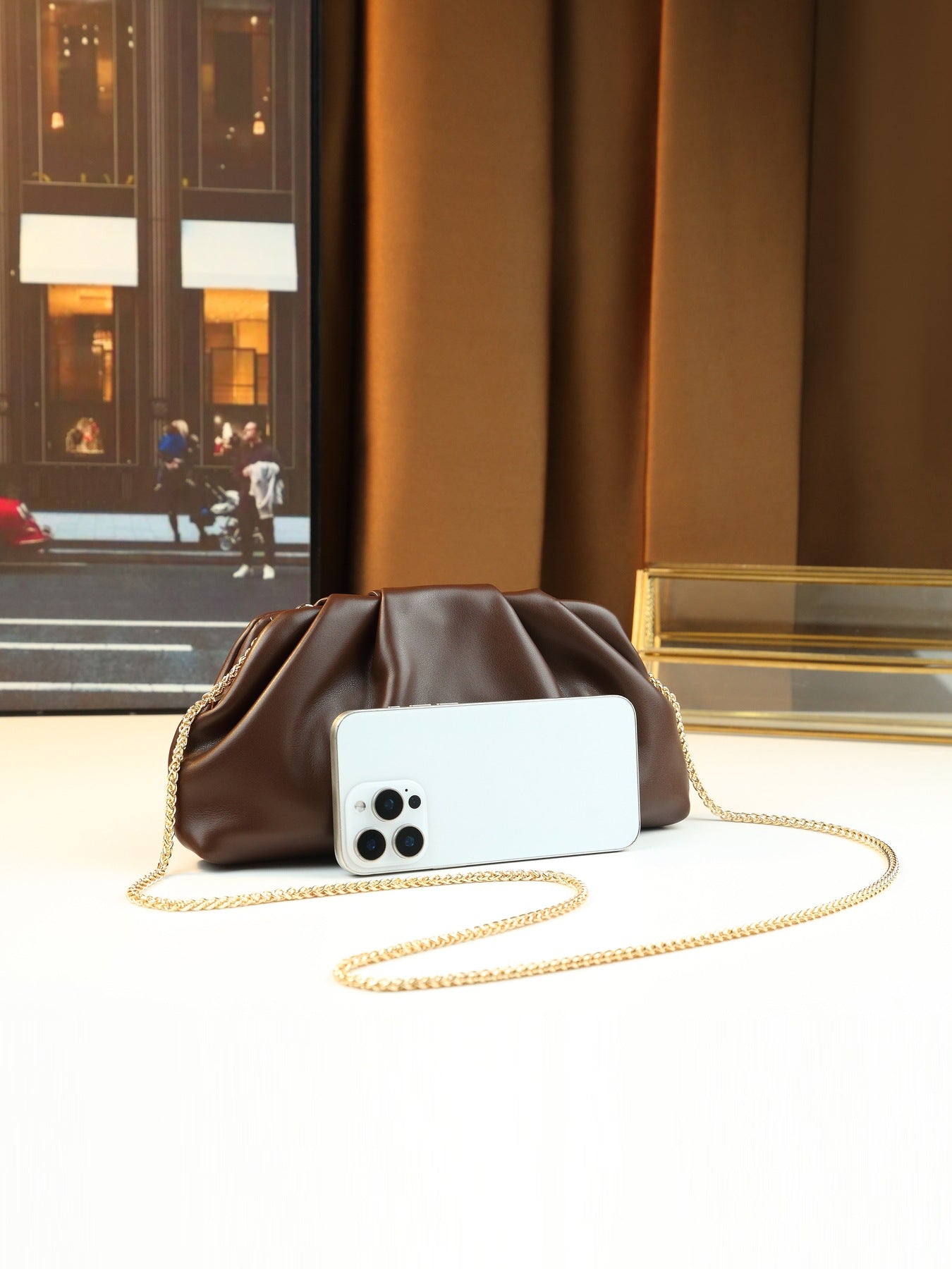 Women's Cloud Dinner Fashion Pleated High-grade Versatile Women's Messenger Bag
