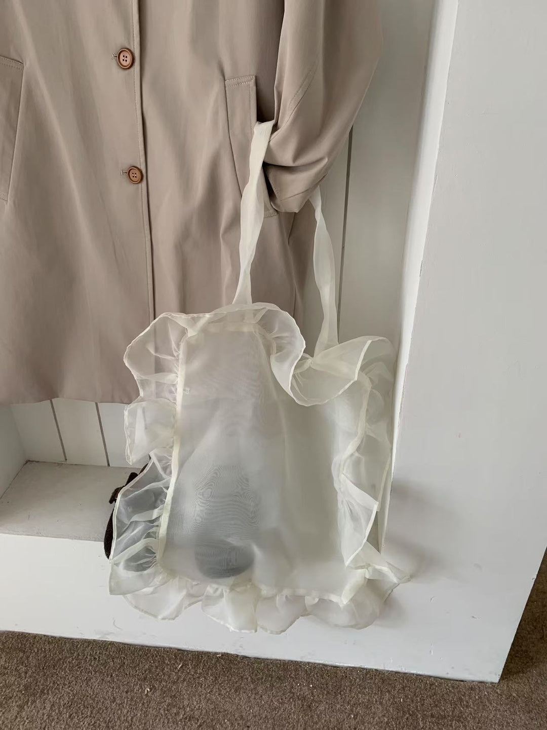 Women's Cloud Vintage Waterproof Nylon Fabric Pleated Women's Shoulder Bag