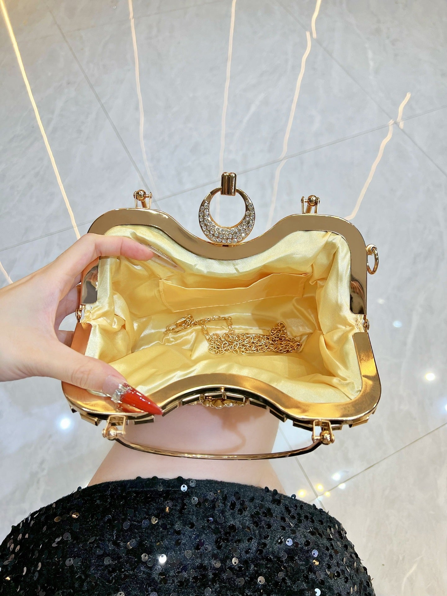 Diamond Fashion Bridesmaid Wedding Exquisite Banquet Dinner Bag