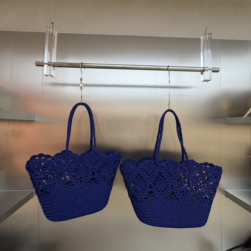 Women's Rope Handmade Crocheted Woven Bale Of Cotton Knitted Bags
