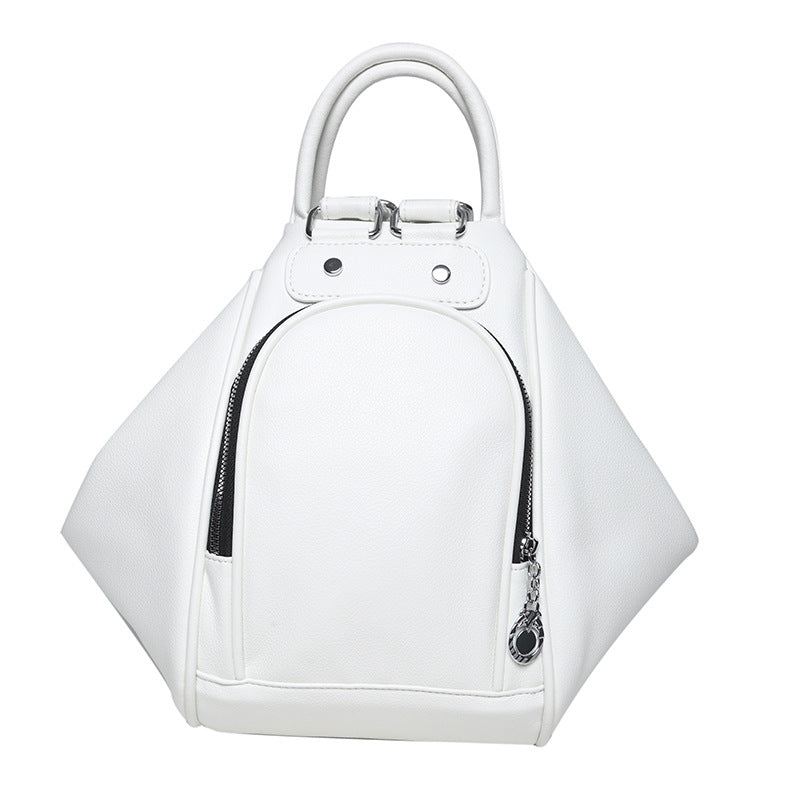 Women's Soft Leather Fashion Trend Solid Color Backpacks