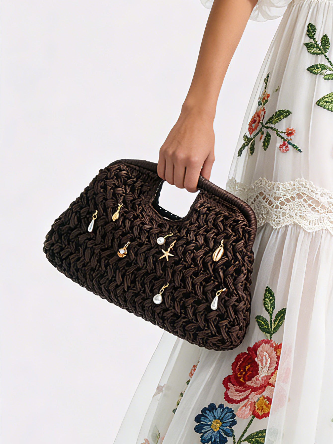 Women's Hollow Portable Fashionable Stylish Hand-woven Summer Vacation Women's Handbag