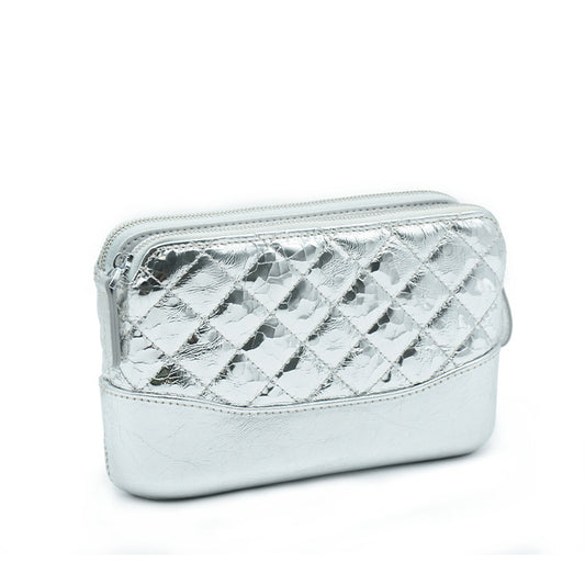 Women's French Minority Diamond Pattern Chain Sier Fashion Bags